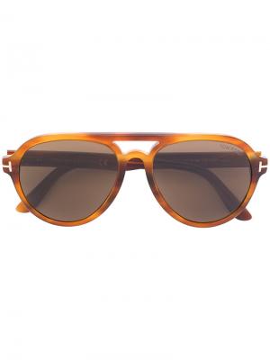 Солнцезащитные очки-авиаторы Rory Tom Ford Eyewear. Цвет: коричневый