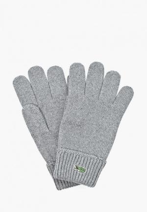 Перчатки Lacoste. Цвет: серый