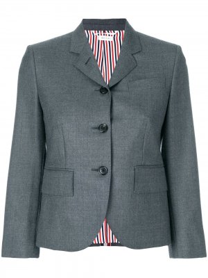Center-back Stripe Sport Coat In Solid Wool Twill Thom Browne. Цвет: серый