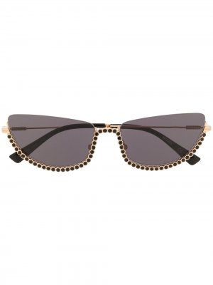 Декорированные солнцезащитные очки Moschino Eyewear. Цвет: черный