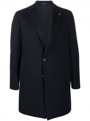 Однобортное пальто Tagliatore. Цвет: синий