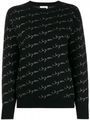 Трикотажный свитер с эффектом металлик See by Chloé. Цвет: черный