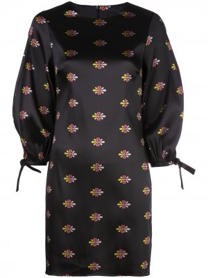 Жаккардовое платье Nathalie Cynthia Rowley. Цвет: черный