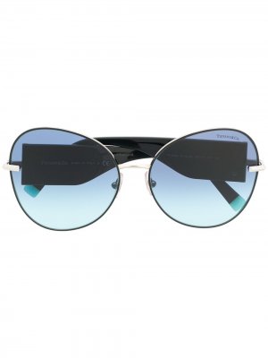 Солнцезащитные очки в массивной оправе Tiffany & Co Eyewear. Цвет: черный