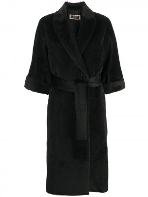 Двубортное пальто Peserico. Цвет: черный
