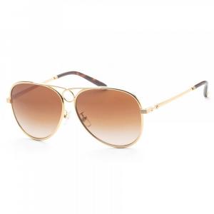 Женские модные блестящие золотистые солнцезащитные очки  TY6093-330413 59 мм Tory Burch