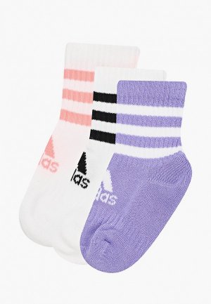 Носки 3 пары adidas. Цвет: разноцветный