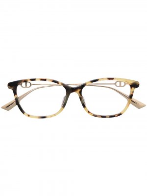 Очки в квадратной оправе Dior Eyewear. Цвет: коричневый