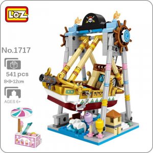 1717 Dream Парк развлечений Пиратский корабль Лодка Архитектурная модель DIY Мини-конструкторы Кирпичи Строительная игрушка для детей Подарок без коробки LOZ