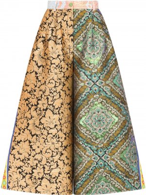 Укороченные брюки в технике пэчворк Dolce & Gabbana. Цвет: нейтральные цвета
