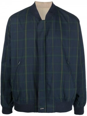 Куртка 1980-х годов в клетку Burberry Pre-Owned. Цвет: синий