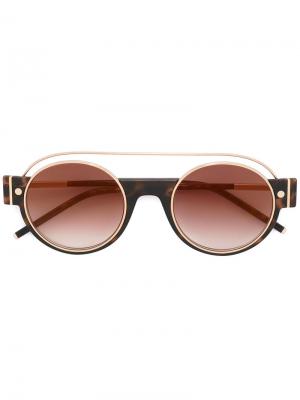 Солнцезащитные очки в круглой оправе Marc Jacobs Eyewear. Цвет: коричневый