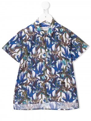 Рубашка с принтом Paolo Pecora Kids. Цвет: синий