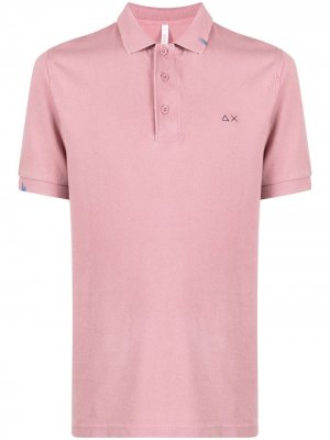 Рубашка поло с вышитым логотипом Sun 68. Цвет: розовый