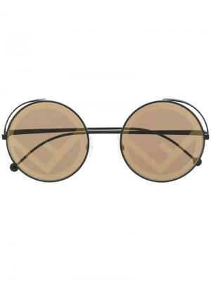 Солнцезащитные очки Fendirama Fendi Eyewear. Цвет: черный