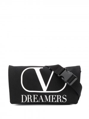 Поясная сумка с принтом VLogo Dreamers Valentino Garavani. Цвет: черный