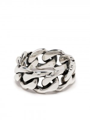 Массивное цепочное кольцо из серебра Emanuele Bicocchi. Цвет: серебристый