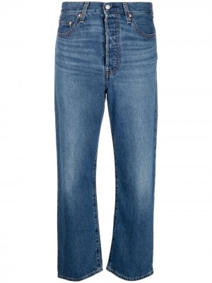 Levis укороченные джинсы прямого кроя Levi's. Цвет: синий