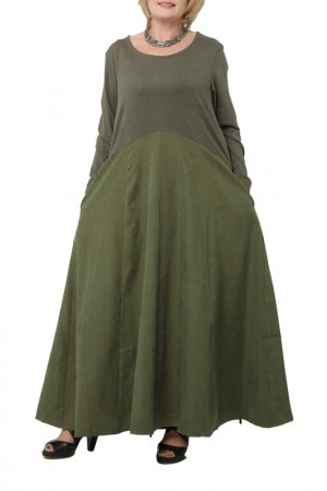 Платье LISA BOHO. Цвет: болотный