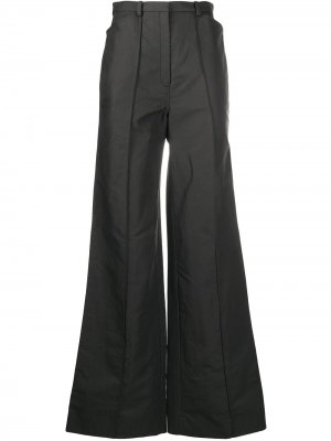 Расклешенные брюки с завышенной талией Lemaire. Цвет: зеленый