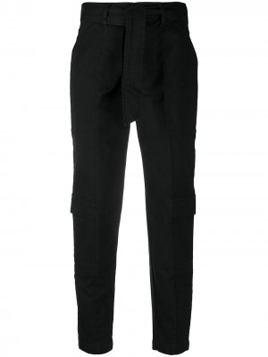 Укороченные брюки Athena с завышенной талией J Brand. Цвет: черный