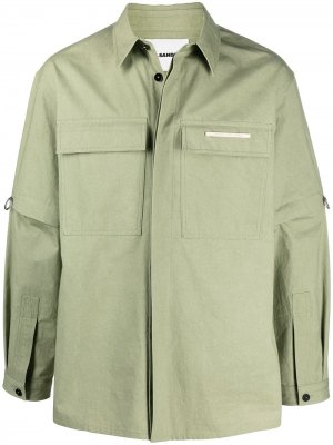 Куртка-рубашка с карманами Jil Sander. Цвет: зеленый