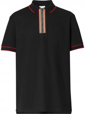 Рубашка поло с полоской Icon Stripe Burberry. Цвет: черный