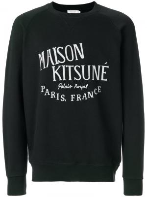 Толстовка с принтом логотипа Maison Kitsuné. Цвет: черный