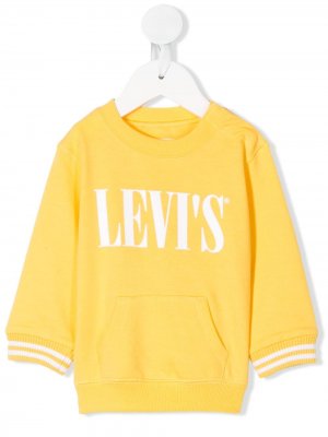 Levis Kids толстовка с круглым вырезом и логотипом Levi's. Цвет: желтый