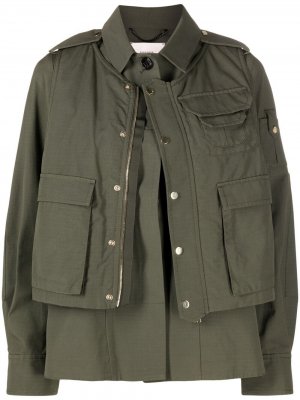Куртка Grounded Soul в стиле милитари Dorothee Schumacher. Цвет: зеленый