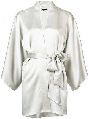 Кимоно с завязками на поясе VOZ. Цвет: серый