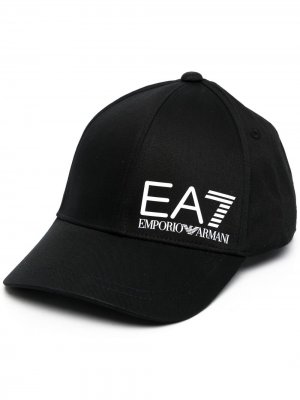 Бейсболка с логотипом Ea7 Emporio Armani. Цвет: черный