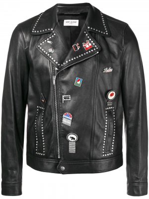 Мотоциклетная куртка Saint Laurent. Цвет: черный