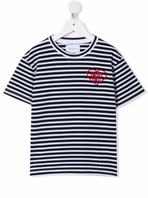 Striped logo T-shirt FAMILY FIRST KIDS. Цвет: синий