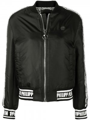 Embellished bomber jacket Philipp Plein. Цвет: черный