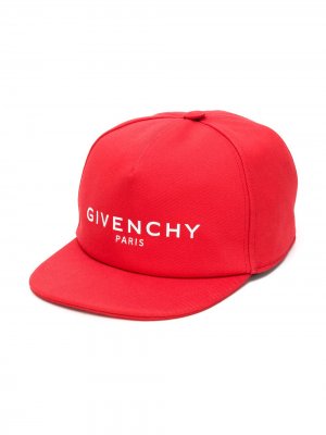Кепка с вышитым логотипом Givenchy Kids. Цвет: красный
