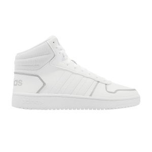 Adidas Hoops 2.0 Mid White Silver Metallic Женские кроссовки Cloud-White FY6023