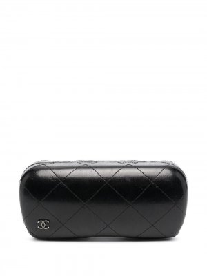 Стеганый чехол для очков 2000-х годов с логотипом CC Chanel Pre-Owned. Цвет: черный