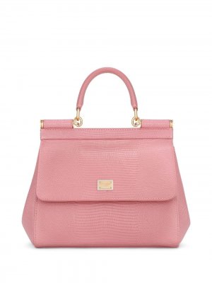 Маленькая сумка-тоут Sicily Dolce & Gabbana. Цвет: розовый