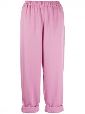 Укороченные спортивные брюки Rochas. Цвет: розовый