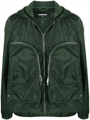 Легкая куртка с объемными карманами Dsquared2. Цвет: зеленый