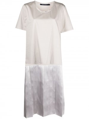 Sofie Dhoore платье-футболка Dixie с плиссированным подолом D'hoore. Цвет: нейтральные цвета