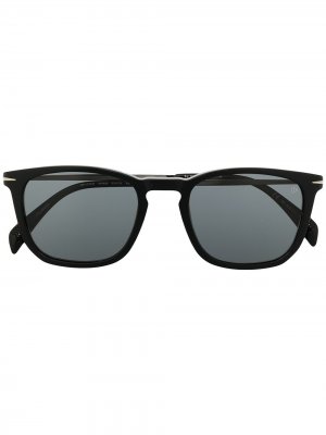 Солнцезащитные очки в квадратной оправе Eyewear by David Beckham. Цвет: золотистый