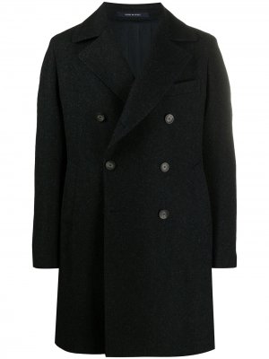 Двубортное пальто Tagliatore. Цвет: синий