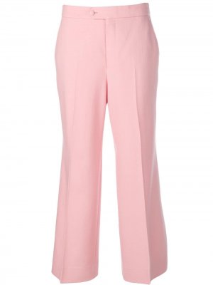 Укороченные брюки прямого кроя Gucci. Цвет: розовый