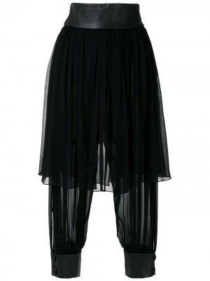 Укороченные брюки Sirene из тюля Andrea Bogosian. Цвет: черный