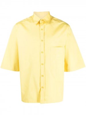 Рубашка на пуговицах с короткими рукавами Costumein. Цвет: желтый