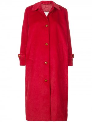 Вельветовое пальто Maria Giuliva Heritage. Цвет: красный