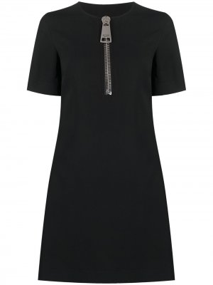 Платье длины мини с большой молнией Moschino. Цвет: черный