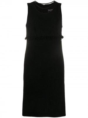 Платье с бахромой Chanel Pre-Owned. Цвет: черный